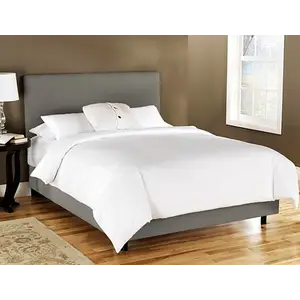 Кровать двуспальная 160х200 см серая Frank Platform Gray