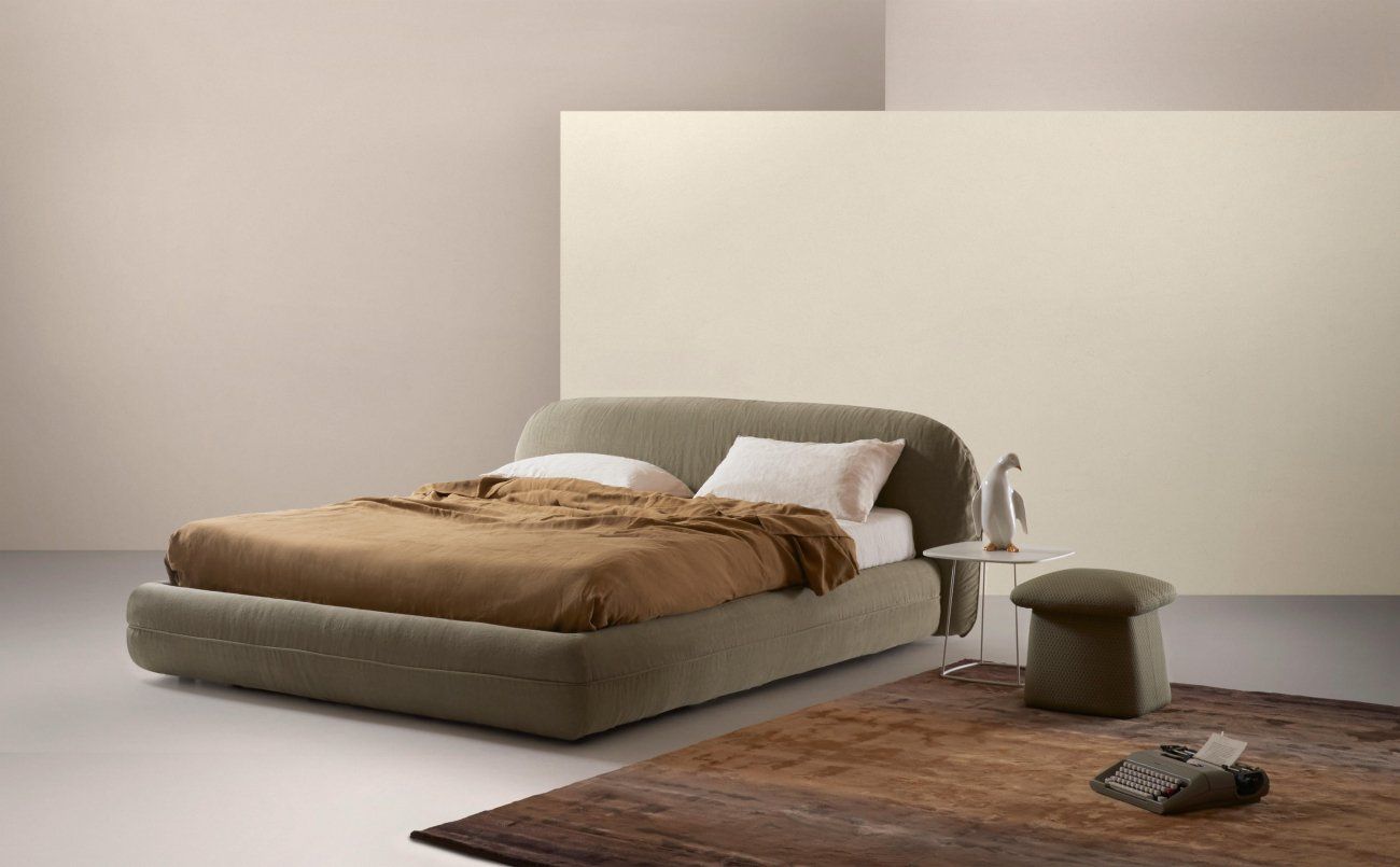 Кровать двуспальная 180х200 см коричневая Rolling