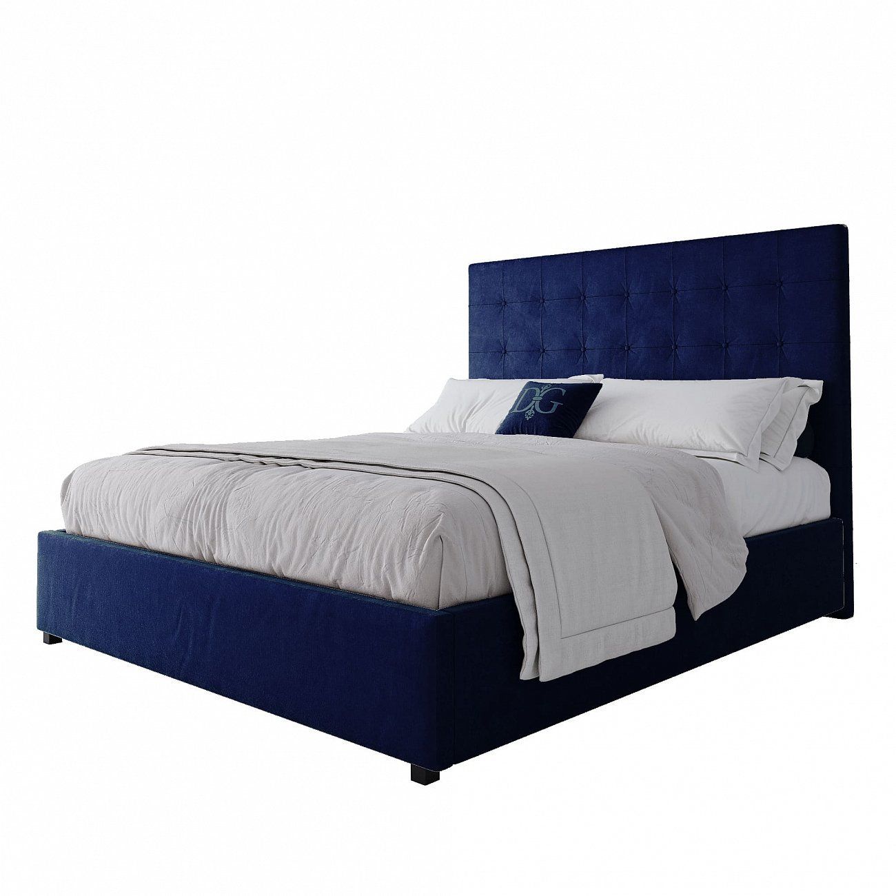 Double bed 160x200 blue Royal Black
