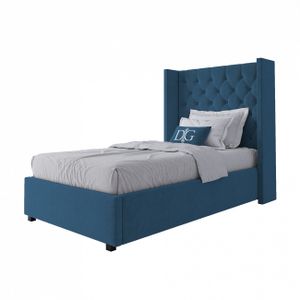 Single bed 90x200 Wing-2 velour sea wave P