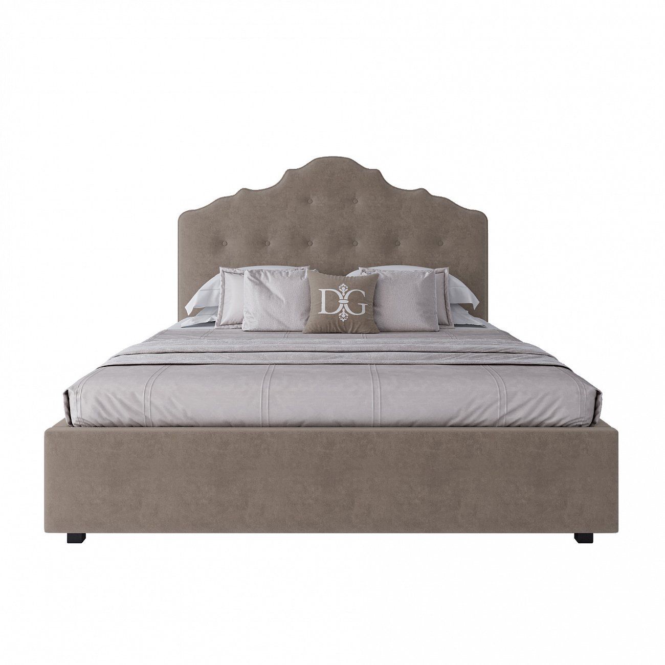 Double bed 160x200 cm beige Palace