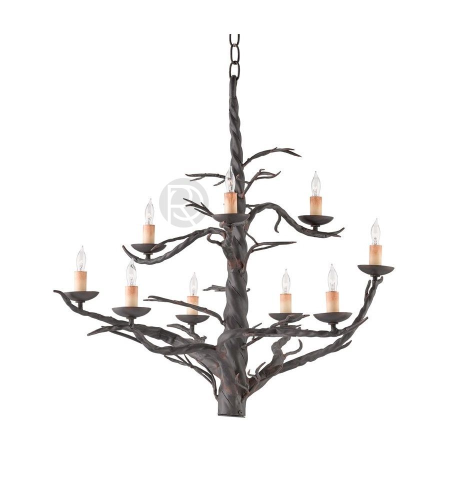 TREETOP IRON chandelier by Currey & Company