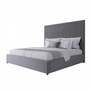 Bed euro 200x200 cm gray Mora