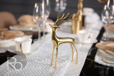 Golden deer statuette by Romatti