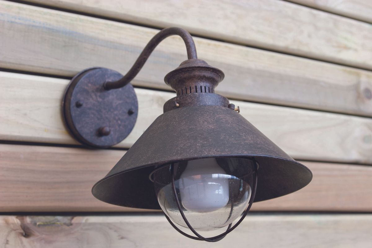 Outdoor wall lamp Nautica rust brown 71110
