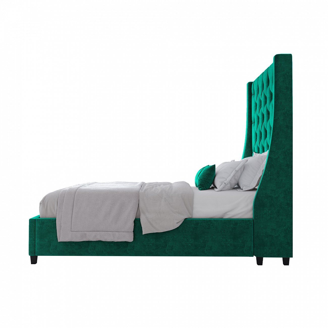 Кровать односпальная 90х200 Ada зеленая МР