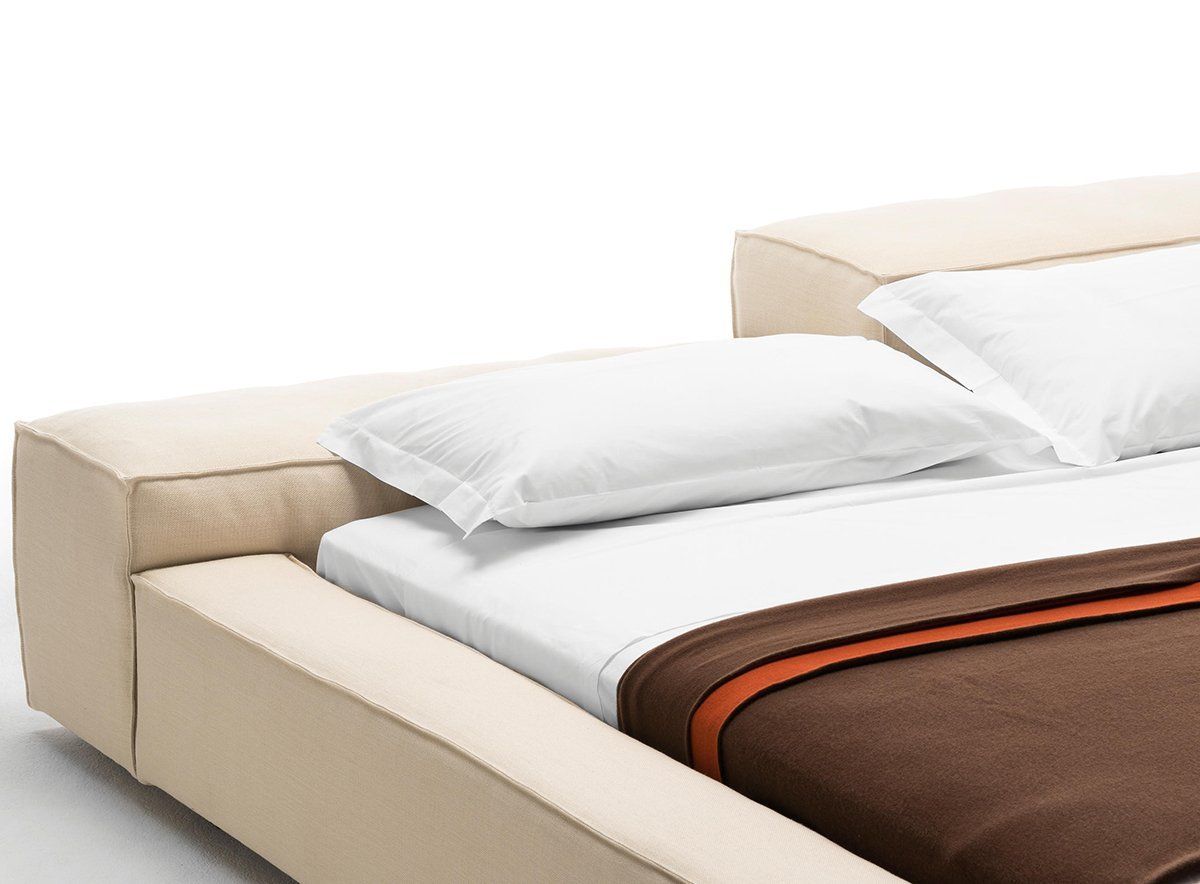 Double bed 180x200 cm beige Extrasoft