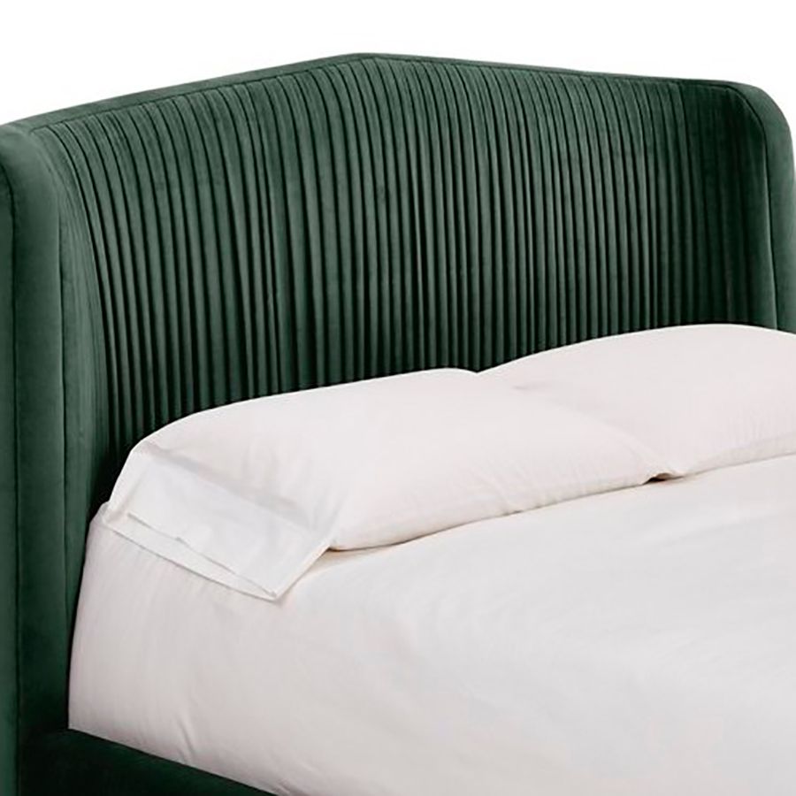 Double bed 160x200 cm green Clio Panel
