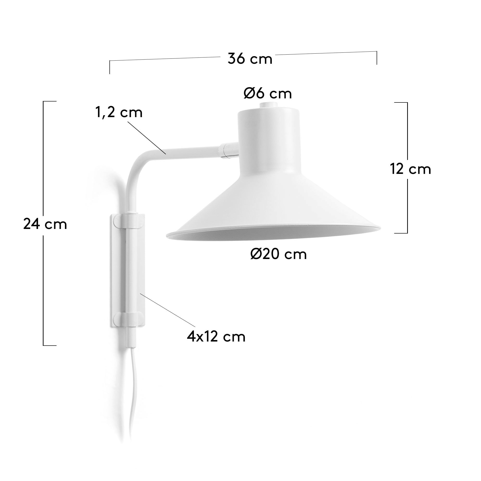 PLASS Настенный светильник металлический белый AA2386R05 Plass