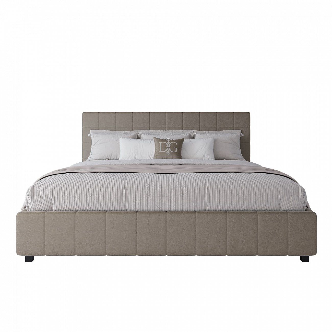 Large bed 200x200 Shining Modern beige