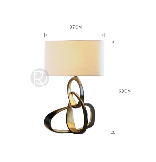 Дизайнерская настольная лампа HERVE by Romatti