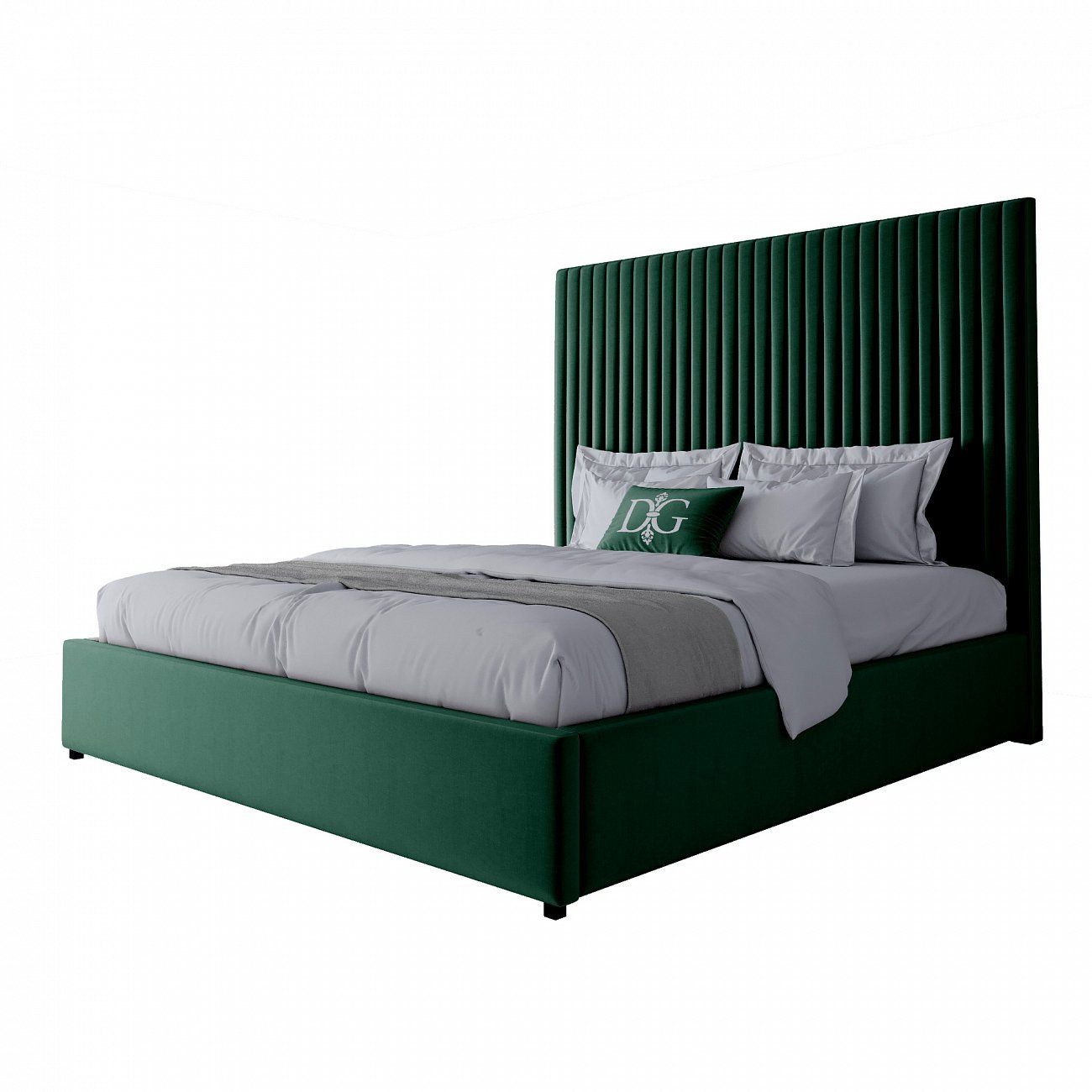 Double bed 180x200 cm green Mora