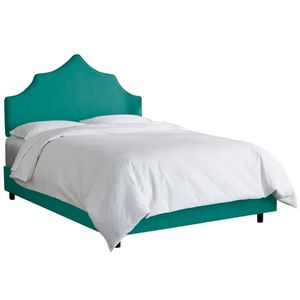Double bed 160x200 cm turquoise Camille Light Teal