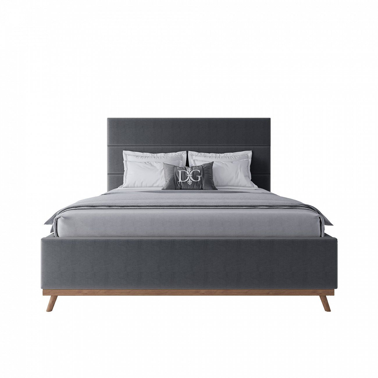 Double bed 160x200 grey Cooper Charcoal