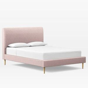 Кровать двуспальная 160х200 см розовая Vittoriya