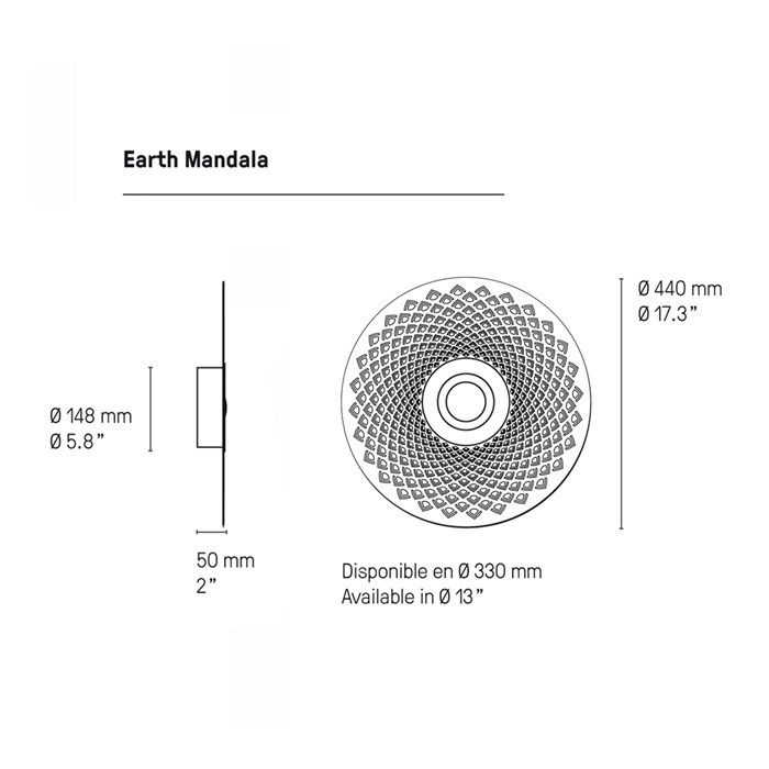 Wall lamp (Sconce) EARTH MANDALA by CVL Luminaires