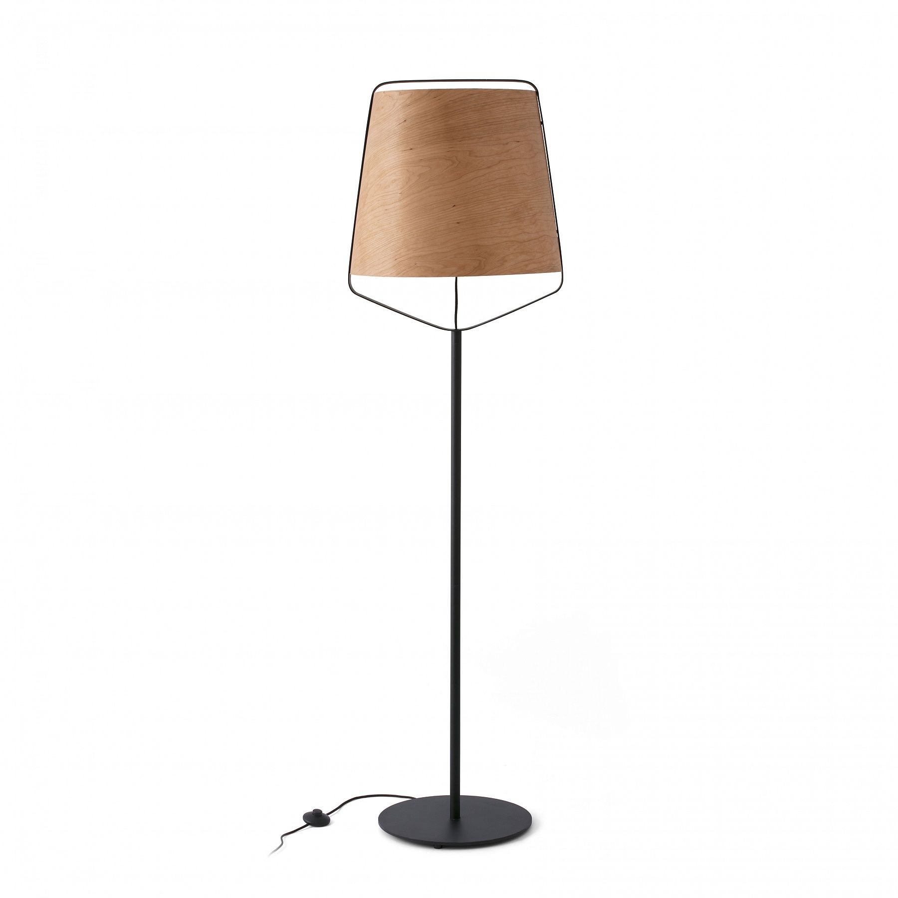 Floor lamp Stand black+wood 29847