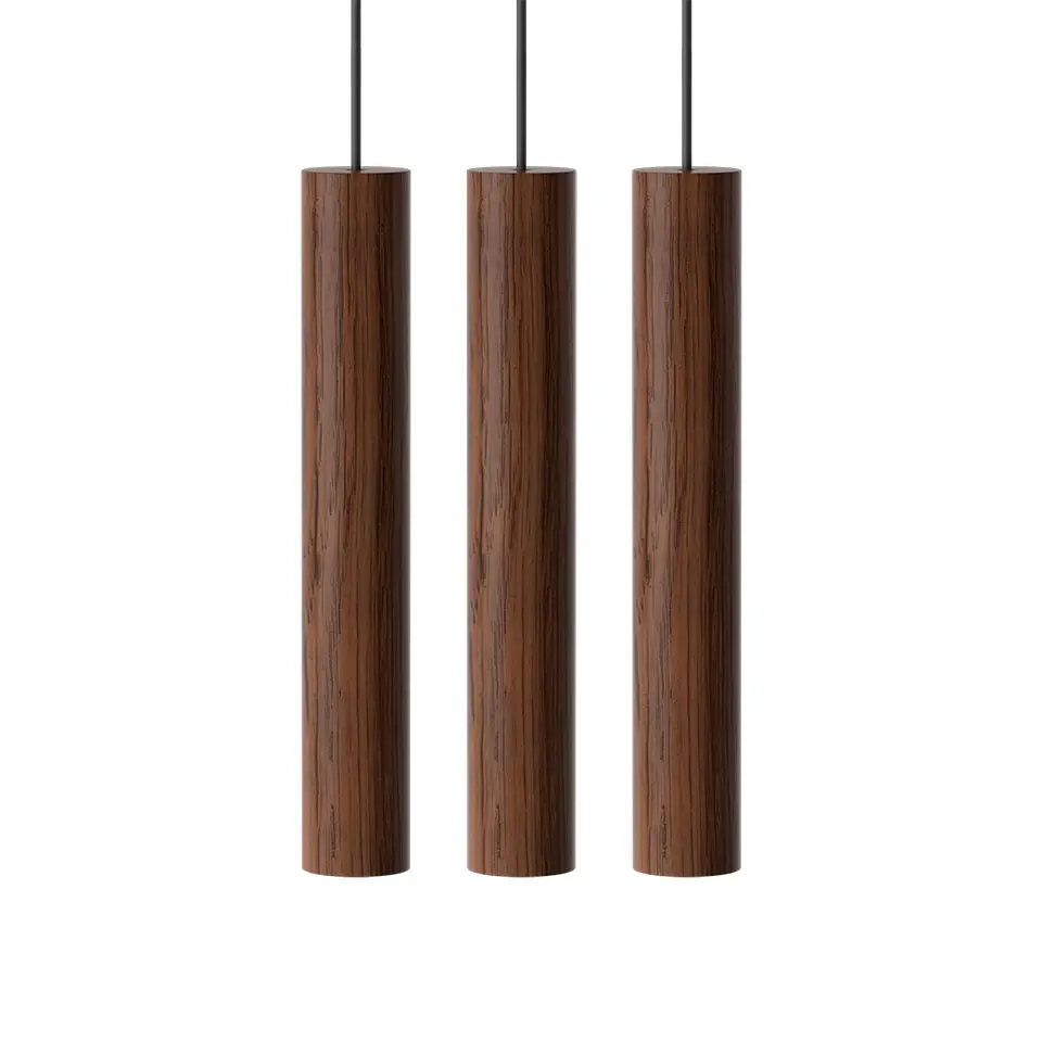 Chimes Cluster 3 lamp, dark oak, (Ø 3cm x 22cm)