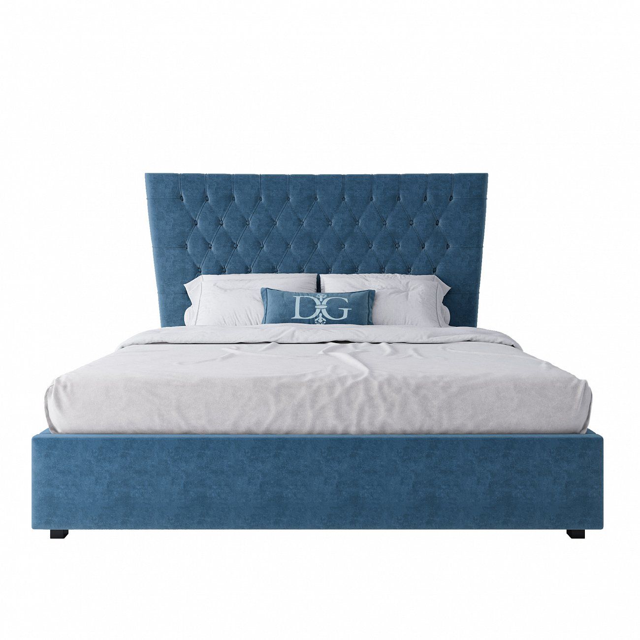 Double bed 180x200 sea wave of velour QuickSand