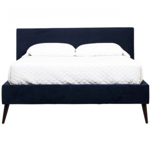Кровать двуспальная 160х200 см синяя Pola