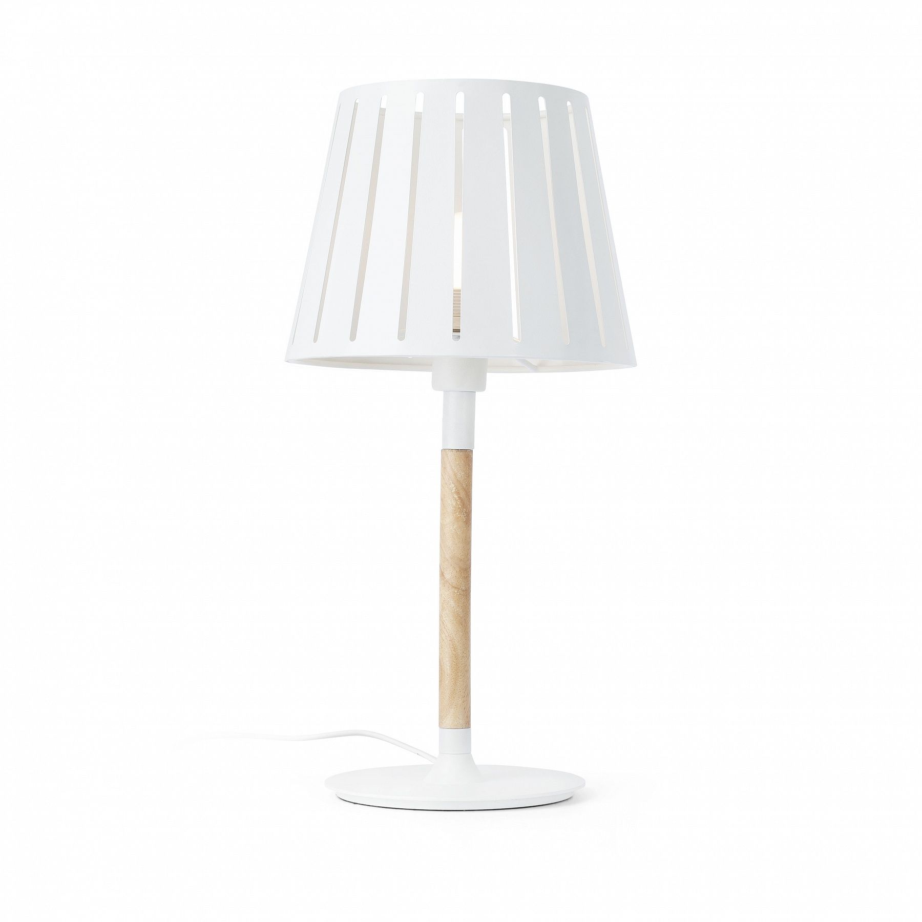 Лампа настольная Mix white+wood 29970