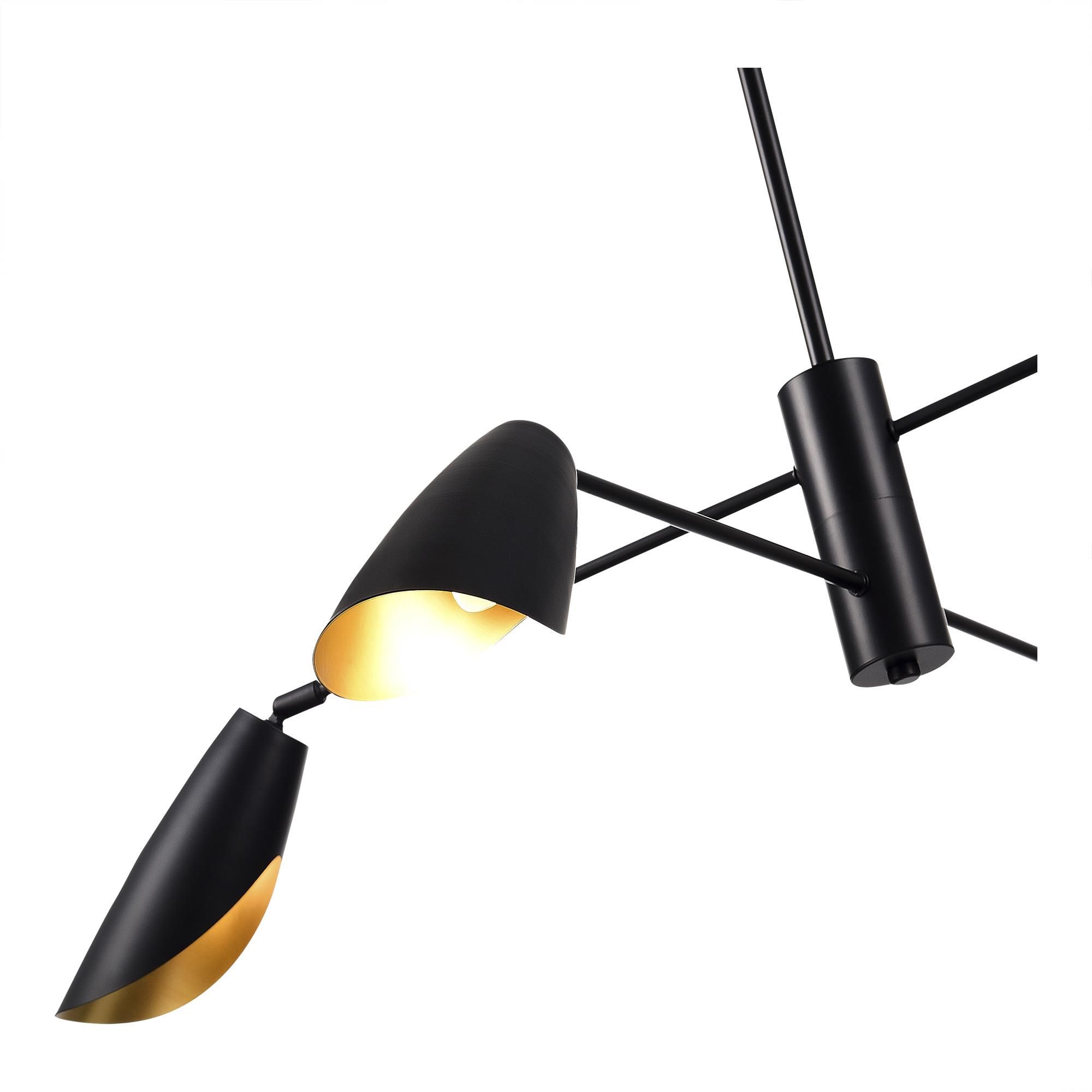 SLE1254-403-04 Светильник подвесной Черный/Черный, золотой E14 4*60W ALTON