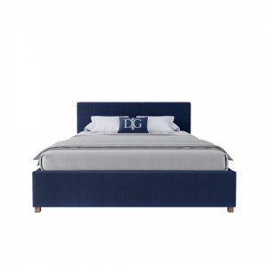 Кровать двуспальная 160х200 синяя Wales