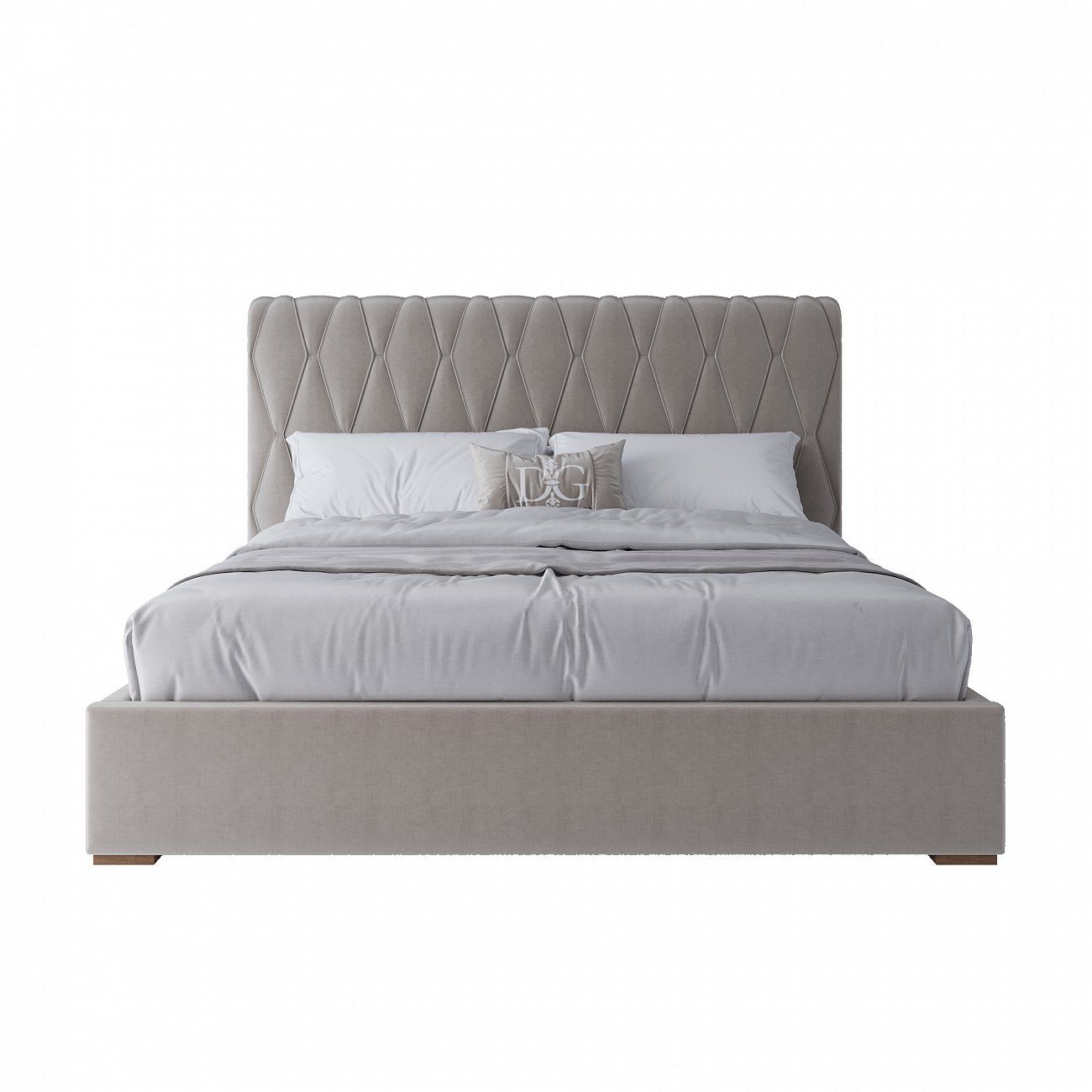 Double bed 180x200 cm beige Bluemoon