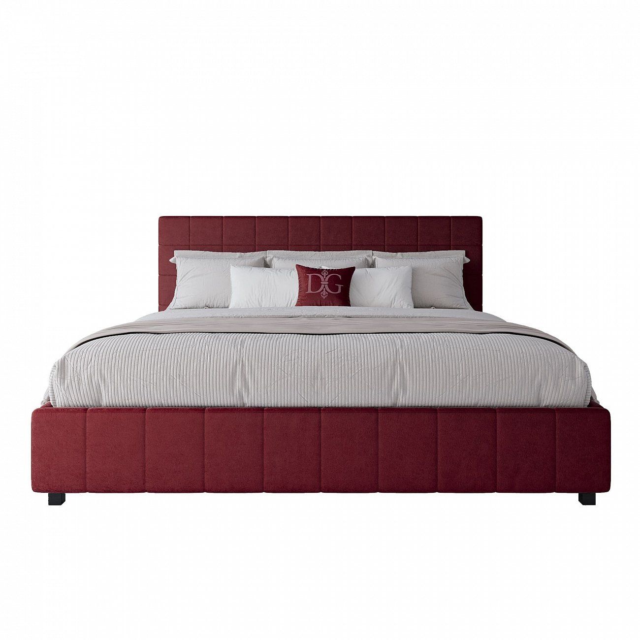 Euro bed 200x200 cm red Shining Modern