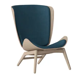 The Reader chair,oak/ blue