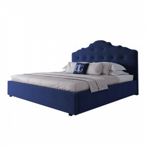 Кровать евро 200х200 см синяя Palace