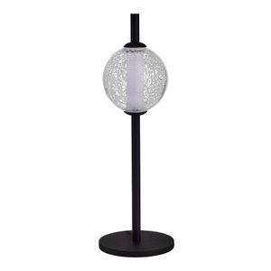 SL6120.404.01 Прикроватная лампа Черный/Прозрачное кракелированное стекло LED 1*8,5W 3000K PEEK