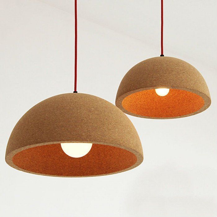 Cork Semisphere Pendant Lamp by Romatti