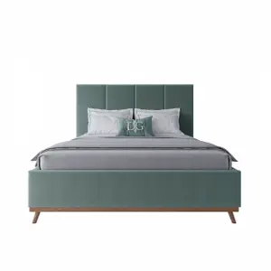 Кровать двуспальная 160х200 светло-зеленая Carter Sky
