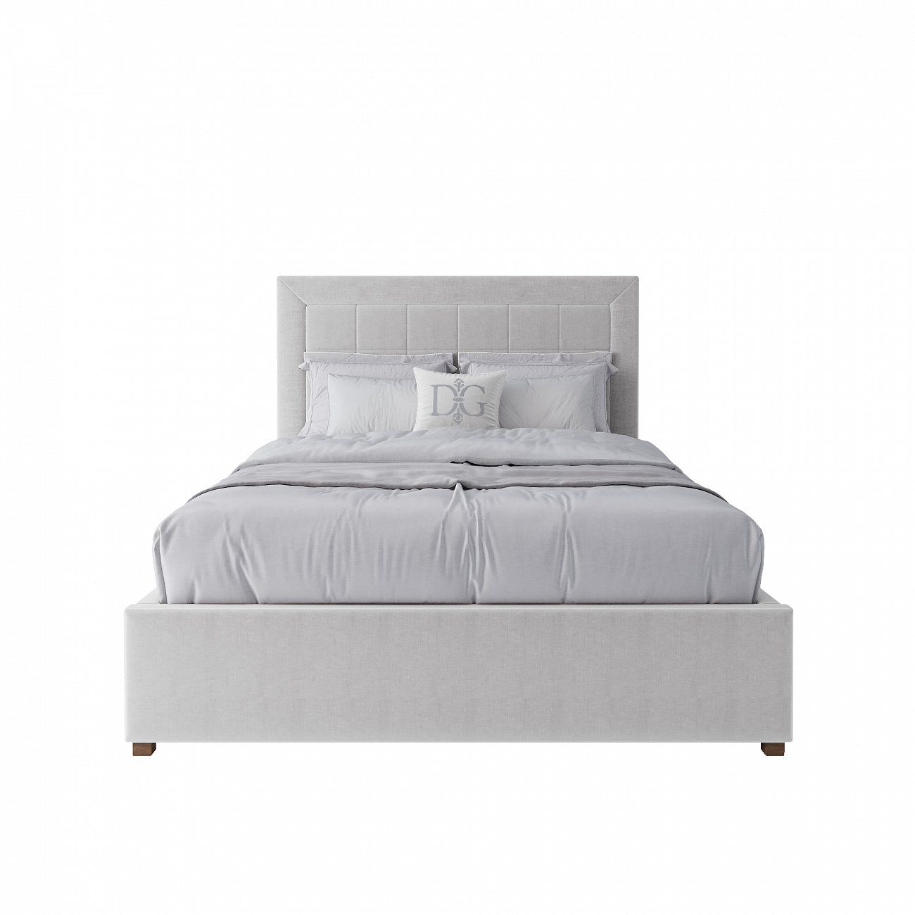 Single bed with upholstered headboard 90x200 cm milk Elizabeth