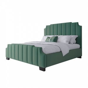 Кровать двуспальная 180х200 см зеленая Bony