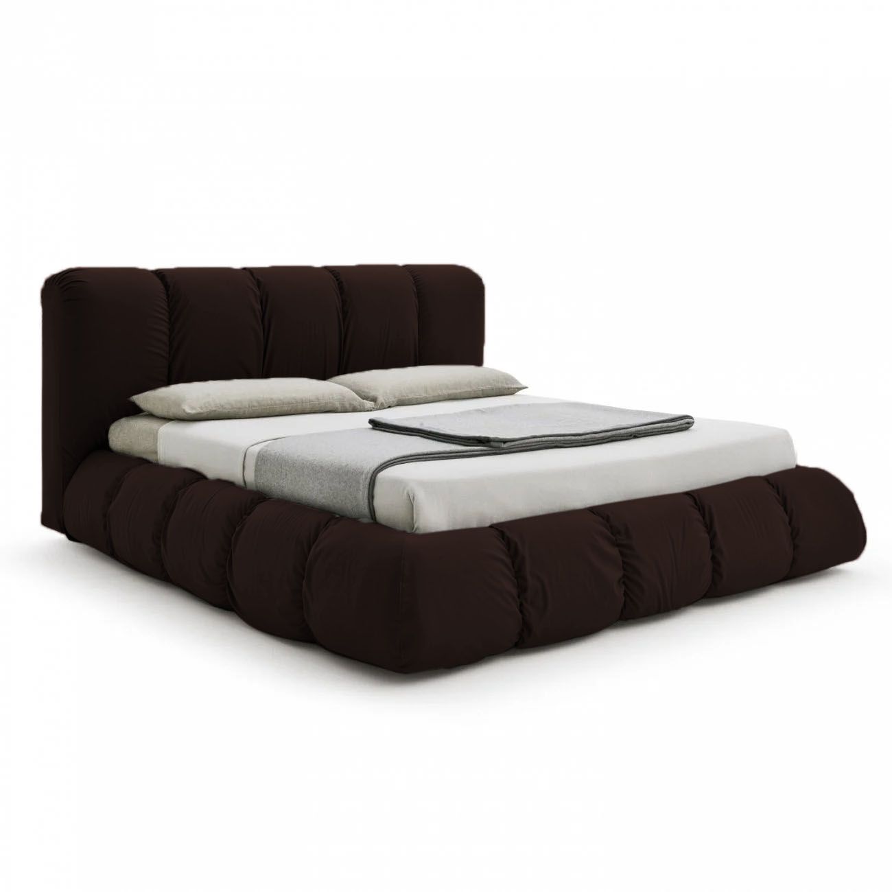 Double bed 160x200 cm brown Mobili