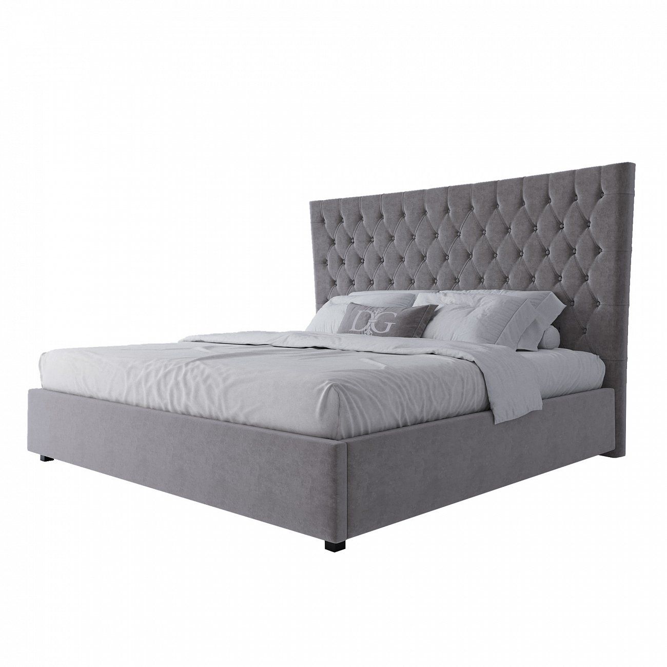 The bed is large 200x200 QuickSand gray-beige