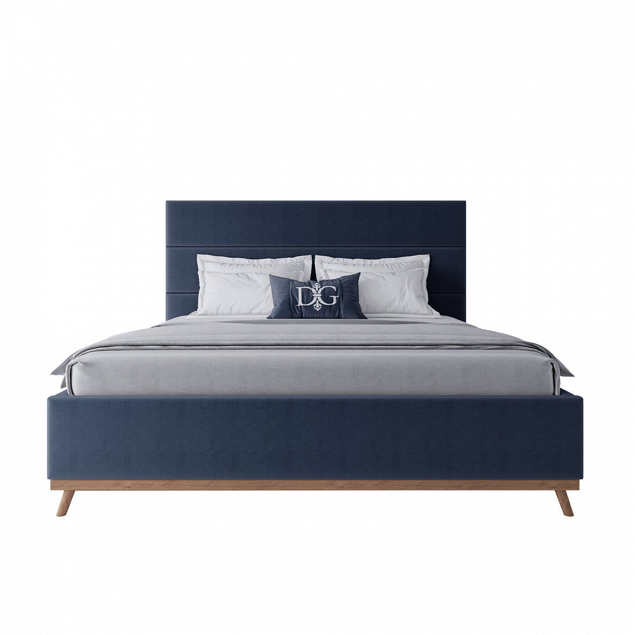Double bed 180x200 cm blue Cooper Blueberry