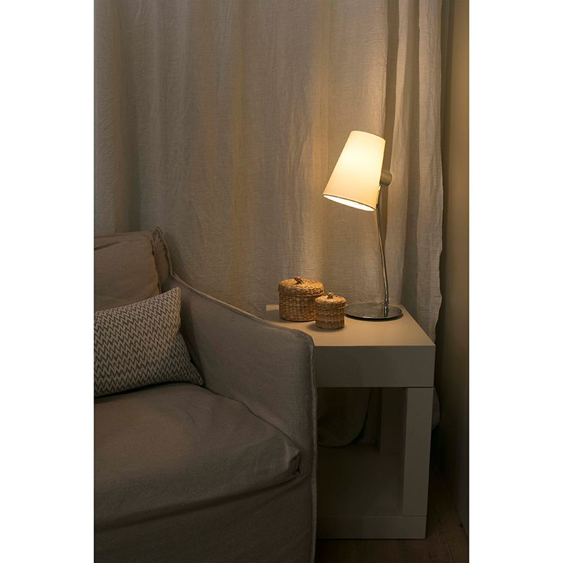 Лампа настольная Lupe chrome+beige 29997
