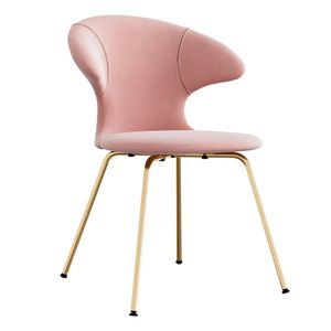 Time Flies chair, legs brass, upholstery velour/ polyester pink