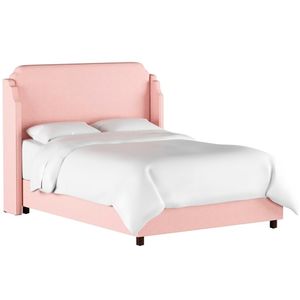 Кровать двуспальная с мягкой спинкой 180х200 розовая Aurora Wingback Blush