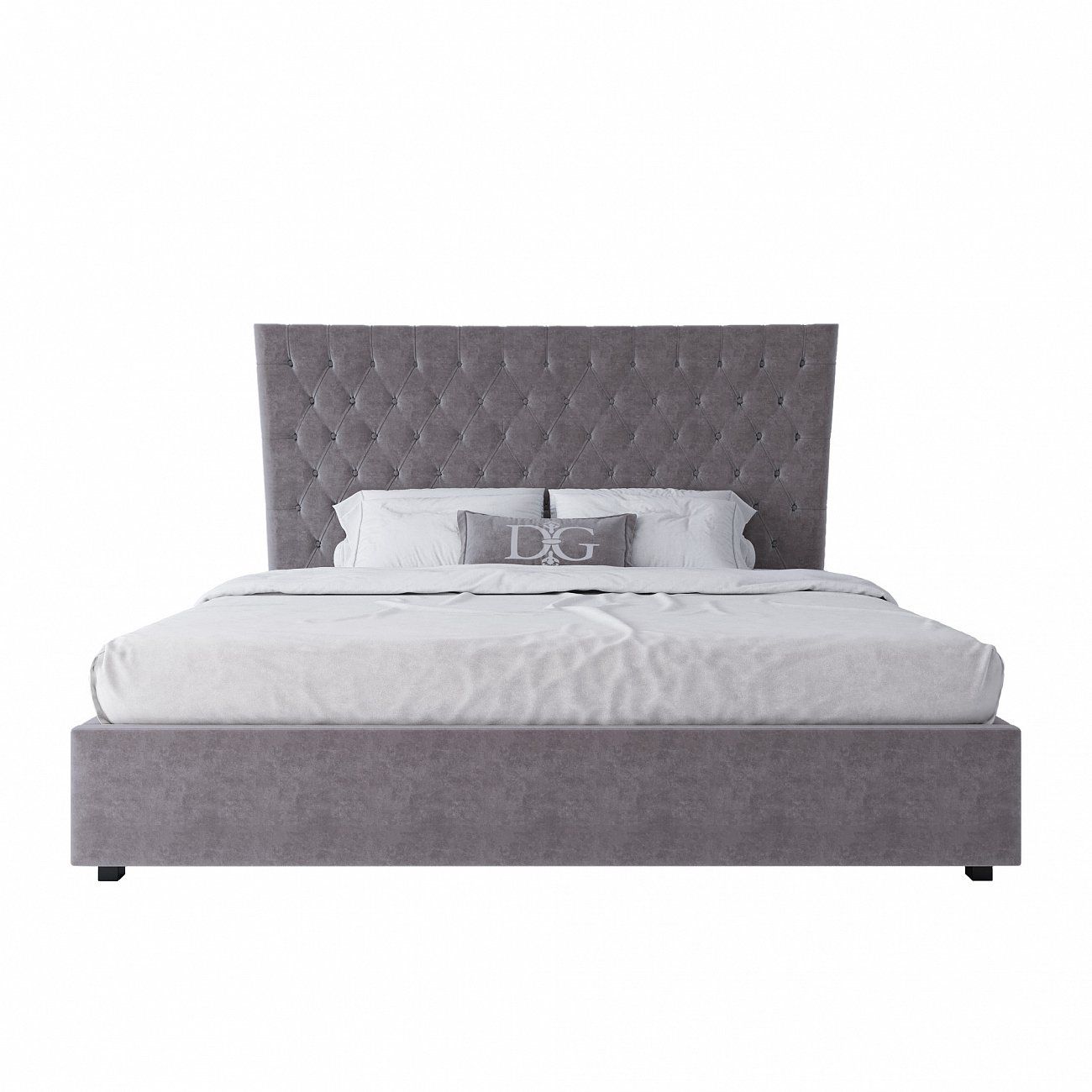 The bed is large 200x200 QuickSand gray-beige