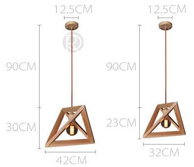 Pendant lamp Wood Triangle by Romatti