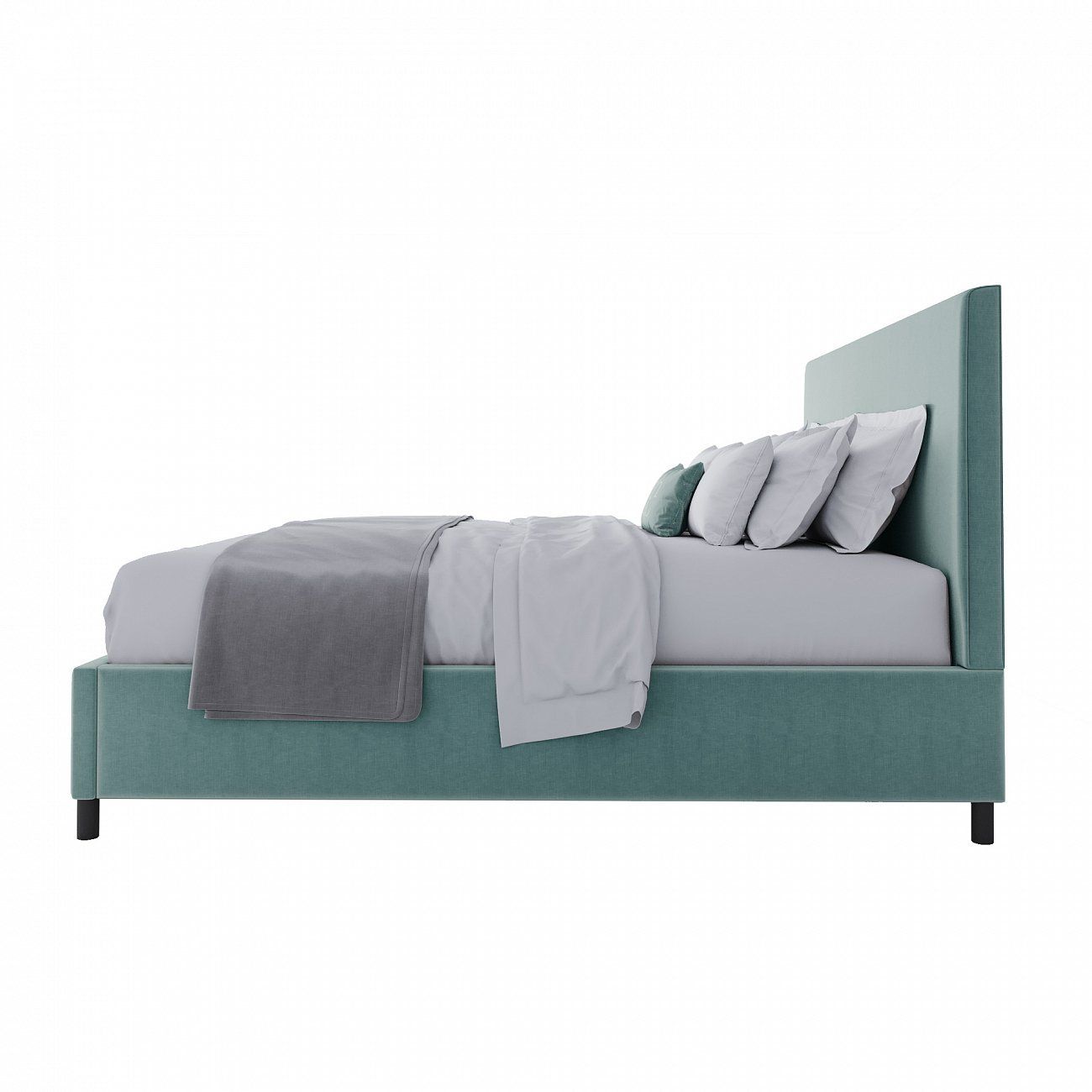 Double bed 180x200 turquoise Novac Platform