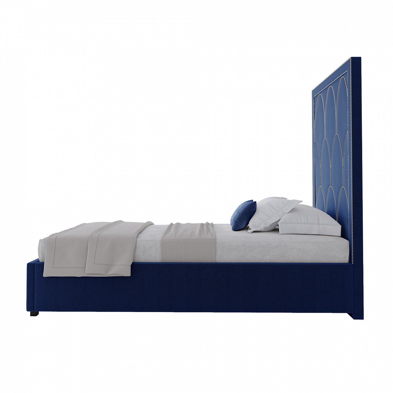 Кровать односпальная 90х200 Petals Queen синяя