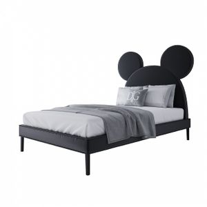 Кровать детская односпальная 120х200 см черная Mickey Mouse